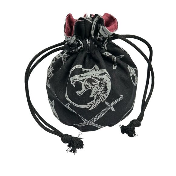 Dice Bag For Tabletop Games Gift Bag Drawstring Bag The Witcher - Picture 1 of 3